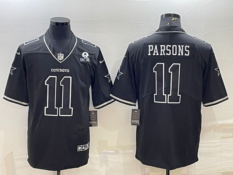 Men Dallas Cowboys 11 Parsons Black 2022 Nike Limited Vapor Untouchable NFL Jerseys